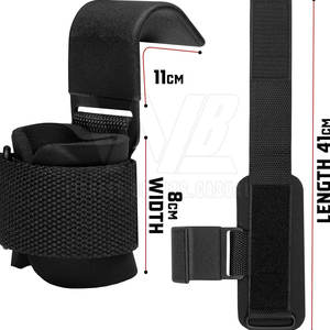 Crochets d'haltérophilie de fitness avec options personnalisables Crochets d'haltérophilie de haute qualité Logo personnalisé - Product Image 2