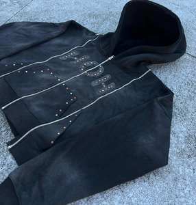 Ensemble de sweat-shirts pour homme personnalisé en coton 100% pour l'hiver, décontracté, respirant, de haute qualité, 2 pièces, couleurs personnalisées, poids moyen, poches latérales - Product Image 2