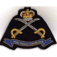Écusson de blazer REME (Couronne de la Reine) brodé à la main au fil de bouillon, Garde Grenadière |   Écussons souples à coudre pour blazer avec armoiries familiales