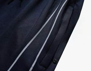 Ensemble survêtement élégant à manches longues et à taille élastique pour hommes, tissu respirant à séchage rapide pour les modes de vie actifs d'été - Product Image 5