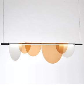 Lustre suspendu en verre moderne minimaliste nordique de luxe avec LED et hauteur réglable pour la décoration de restaurant et de salle à manger - Product Image 2