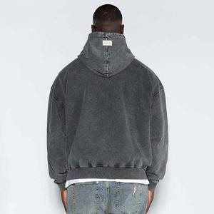 OEM/ODM Service Design Sudadera con capucha para hombre de alta calidad 100% algodón estampado personalizable peso pesado Drop Shoulder Pullover - Product Image 3