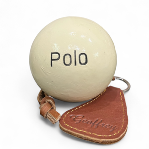 WOODEN POLO BALL - Geoffrey Vintage Retro <b>Wood</b> Polo Ball Sports & Entertainment Decorative Display for Sports & Entertainment - Product Image 1