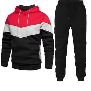 Conjuntos de ropa deportiva informal de otoño e invierno para hombres y mujeres, ropa de marca con Sudadera con capucha y pantalones de empalme, chándal con logotipo frontal - Product Image 5