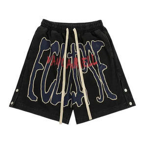 New Arrival Acid Washed <b>Shorts</b> <b>Men</b> Casual Jogger <b>Sweat</b> 100% Cotton Fleece <b>Men</b> Acid Wash <b>Shorts</b> - Product Image 2