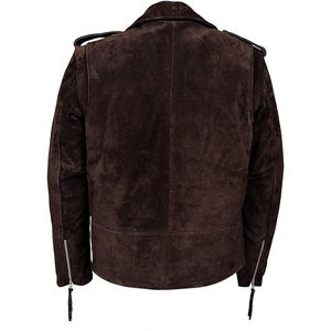 New Style Winter Warm Thick <b>Sheepskin</b> Leather Turn Over Collar Slim Fit Size Custom Made Front Pocket Zipper Leather <b>Jacket</b> - Product Image 3