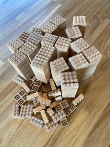 教育子供おもちゃ木製レンガビルディングセットコンストラクター木製ブロックスタッキングゲーム子供用