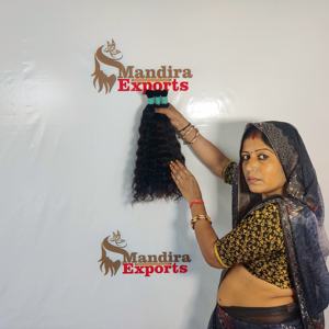 Cuticule alignée vierge noir bouclé en vrac temple vietnamien extensions de cheveux humains bon marché brut non traité style vague cheveux humains - Product Image 3