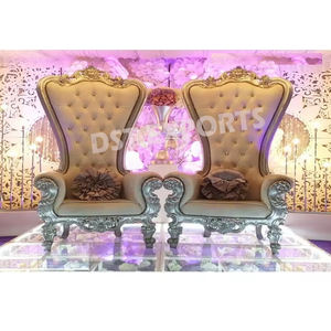 Chaise de trône de mariage de Style auvent à capuche chaises de scène de mariage populaires chaises de mariée et de marié chaises de trône de mariage de Style européen USA - Product Image 2