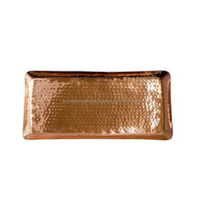 Fabuleux plateau de service sucré en aluminium fini cuivre parfait pour le stockage des aliments maison cuisine et restaurant vaisselle - Product Image 2