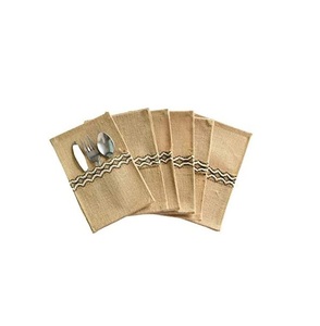 ถุงผ้าใบปอกระเจาหนักกระเป๋าใส่ช้อนส้อมสำหรับใช้ในงานแต่งงานคุณภาพระดับพรีเมียมเป็นมิตรต่อสิ่งแวดล้อมและนำมาใช้ใหม่ได้ - Product Image 5