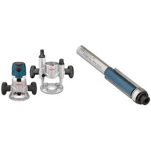 Kit de défonceuse combinée 15 A, 2,3 CV, filaire, à vitesse variable, plongeante et à base fixe, avec 3/8 po. X 1 In. Embouts à pointe en carbure - Product Image 5