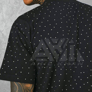 Camisetas de Hombre con Pedrería, Diseño Moderno, Color Sólido, Talla Adulto, Poliéster/Algodón, Secado Rápido, Transpirable, Personalizable - Product Image 5