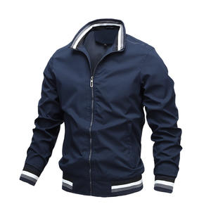 Blouson en cuir respirant à séchage rapide pour homme, style urbain, col montant, logo frontal, sport 2025 - Product Image 4