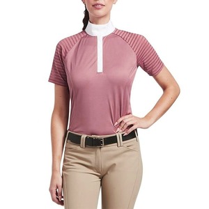 Chemises d'équitation personnalisables en gros à manches longues, durables, respirantes, en Spandex/Polyester, pour la pratique du sport équestre - Product Image 4