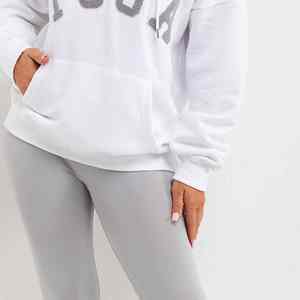 Jersey de gran tamaño con capucha larga hombro caído 100% tela de terciopelo de algodón ligero transpirable Streetwear logotipo personalizado - Product Image 4