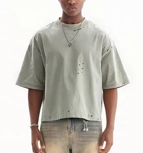 Camiseta de Alta Calidad Estilo Urbano, Lavado Ácido, Corte Holgado, 250 Gramos, 100% Algodón, Impresión de Logotipo Personalizada 2026 - Product Image 1