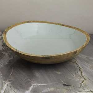 Wholesale Mango Wooden Round Bowl Natural Color Bowl for Salad Serving Food Dough Bowl <b>Dinnerware</b> Handmade - Product Image 5