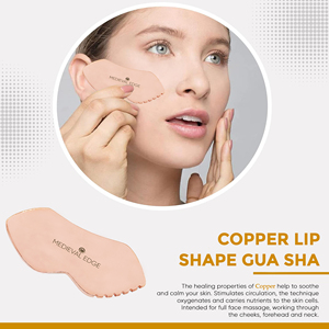กัวซาเครื่องนวดหน้าและคอทำจากทองแดงแท้สำหรับ100% สำหรับการล้างพิษและระบายน้ำเหลืองจากโรงงานดั้งเดิมของอินเดีย - Product Image 3
