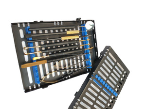 Kit de instrumentos de microcirugía oral dental con revestimiento negro de 11 piezas Fuente de alimentación manual de acero reutilizable maxilofacial y quirúrgico - Product Image 3