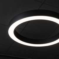 Luminaire suspendu LED circulaire à intensité variable pour salles de réunion de bureau et projets d'aménagement intérieur