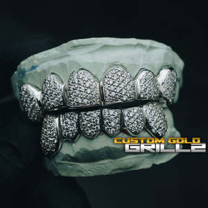 Iced Diamond Grillz Round Brilliant Cut Micro Insert Hiphop Style Unisex Dental Grills Everyday Wear - Product Image 4