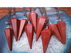 Pendule de guérison naturelle en jaspe rouge de qualité supérieure pour la guérison Reiki disponible au meilleur prix de l'Inde - Product Image 3