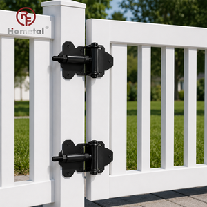 <span class=keywords><strong>Cerniere</strong></span> Regolabili per Cancelli Industriali con Chiusura Automatica e Staffa in Acciaio <span class=keywords><strong>Inox</strong></span> Verniciato Nero per Recinzioni in Legno - Product Image 5