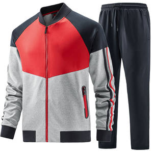 ชุดวอร์มผ้าฝ้ายขนแกะคุณภาพสูงสำหรับผู้ชายชุดวอร์มผ้าฝ้าย100% แขนยาวมีซิป - Product Image 1