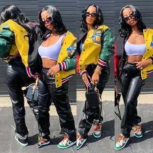 เสื้อแจ็กเก็ตทีมมหาลัยแบบพรีเมียมเสื้อแจ็กเก็ตหนังแขนเสื้อแจ็กเก็ตทีมวิทยาลัยอบอุ่นทนทานทันสมัย - Product Image 3