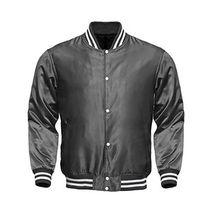 Vestes en satin Varsity Baseball Letterman Veste Varsity personnalisée Chenille Veste Varsity pour homme avec manches en cuir - Product Image 1