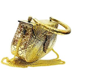 Bolso de mano grande de latón de alta calidad a precio de venta al por mayor para bodas y eventos formales y aspecto glamoroso de HF CRAFTS - Product Image 3