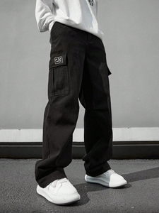 Pantalones Cargo de Algodón de Alta Calidad, Ajustados, Ligeros, Estilo Urbano, Personalizados, para Trabajo al Aire Libre, Pantalones Deportivos - Product Image 4