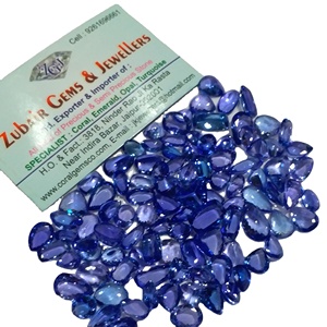 Tanzanite ธรรมชาติอัญมณีหลวมรูปร่างผสม Cabochon เรียบ - Product Image 1