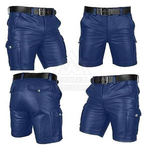 กางเกงขาสั้นหนังสำหรับผู้ชายกางเกงขาสั้นออกกำลังกายแบบลำลอง - Product Image 6