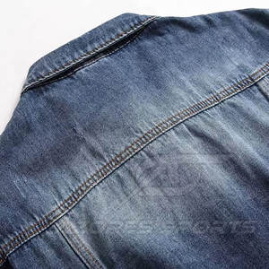 Veste en jean pour homme, coupe classique slim, manches longues, style urbain tendance, veste en jean pour homme, coupe slim, manches longues, élégante, à porter au quotidien - Product Image 3