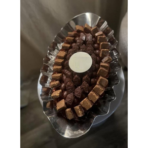 Fantaisie Design maison vaisselle chocolat doux bol de service pour les mariages fêtes restauration bol chocolat métal ovale bol en vente - Product Image 1