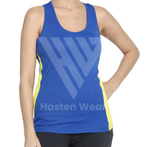 Femmes Jogging course débardeurs gilets athlétique vêtements de sport de plein air encolure dégagée sans manches dos nageur séchage rapide respirant avant - Product Image 1