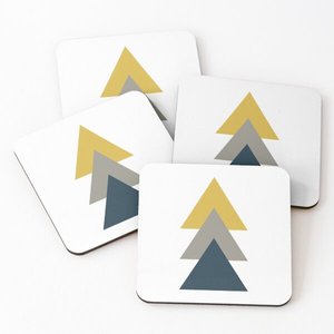 Posavasos para servir té con estampado de madera a precio asequible, Juego de 4 piezas, posavasos, caja de pañuelos, servilleteros, juego de mesa y silla de comedor - Product Image 2