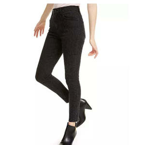 STS Blue Women's Ashley <b>Leopard</b> High Waist Skinny Jeans Grey Size 32 Breathable Stretch Denim Simple Style with Bow Decoration - Product Image 3