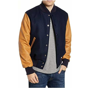 Chaqueta Varsity Personalizable con Letras Bordadas, Nueva Llegada 2025, Transpirable, Clásica, con Botones, Estilo Vintage para Hombre - Product Image 1