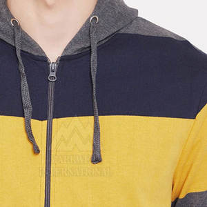 Haute Qualité Hommes Zipper Hoodies Coton Polyester Zipper Hoodies Bas quantité minimale de commande Top Mode Zipper Hoodies - Product Image 5