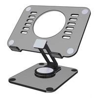 Acrylique Transparent 360 support d'ordinateur portable pliable rotatif en alliage d'aluminium support de bureau pour ordinateur portable réglable en hauteur