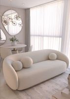 Conjunto de Sofá Seccional Modular de Tela, Diseño Moderno Inflable, para Apartamento, Sala de Estar, Taller, Almacén, con Estructura Metálica, Sofá Cama