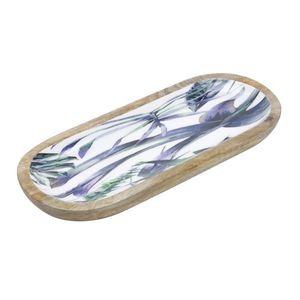 Acacia Wood Serving <b>Tray</b> <b>with</b> Traditional Hand-Carved Design and <b>Handles</b> Elegant Decorative Wooden <b>Tray</b> for Home Kitchen Decor - Product Image 2