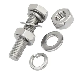 Personnalisé 304/316 Acier Inoxydable DIN912 Petit Diamètre Boulons À Tête Allen Écrous Rondelles Ensemble Vis À Tête Hexagonale M2 M3 M4