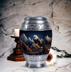Petite urne souvenir aigle pour cendres humaines Urne commémorative adulte pour homme femme Urne décorative pour cendres adultes Taille personnalisée - Product Image 2