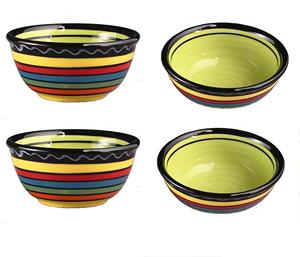 Platos de cerámica hechos a mano de 8 pulgadas, cuencos, utensilios de cocina y vajilla con acabado brillante chapados - Product Image 2