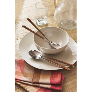 Ensemble de couverts en acier inoxydable, design moderne, écologique, cadeau de mariage, avec manches en bois, couleur personnalisée - Product Image 6