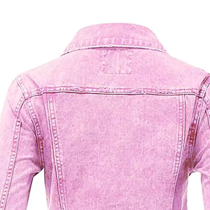 Chaqueta Vaquera para Mujer OEM, Otoño Invierno, Casual, 100% Algodón, Secado Rápido, Transpirable, Talla Grande, con Botones - Product Image 4